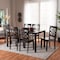 Baxton Studio Nicolette Modern and Contemporary Dark Brown Finished Wood 7-Piece Dining Set 179-11385-10519-Zoro - alternate 6